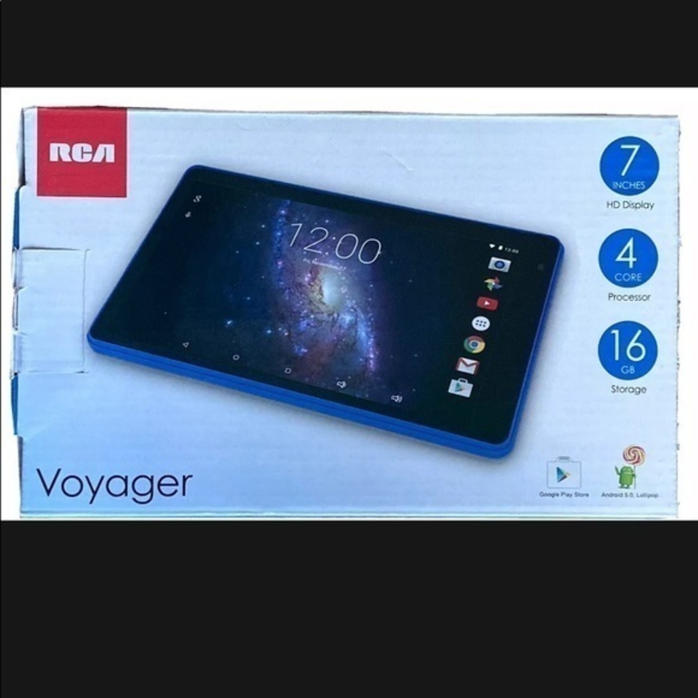 New RCA Voyager II 7" Android 5.0 Tablet 8GB 2015.